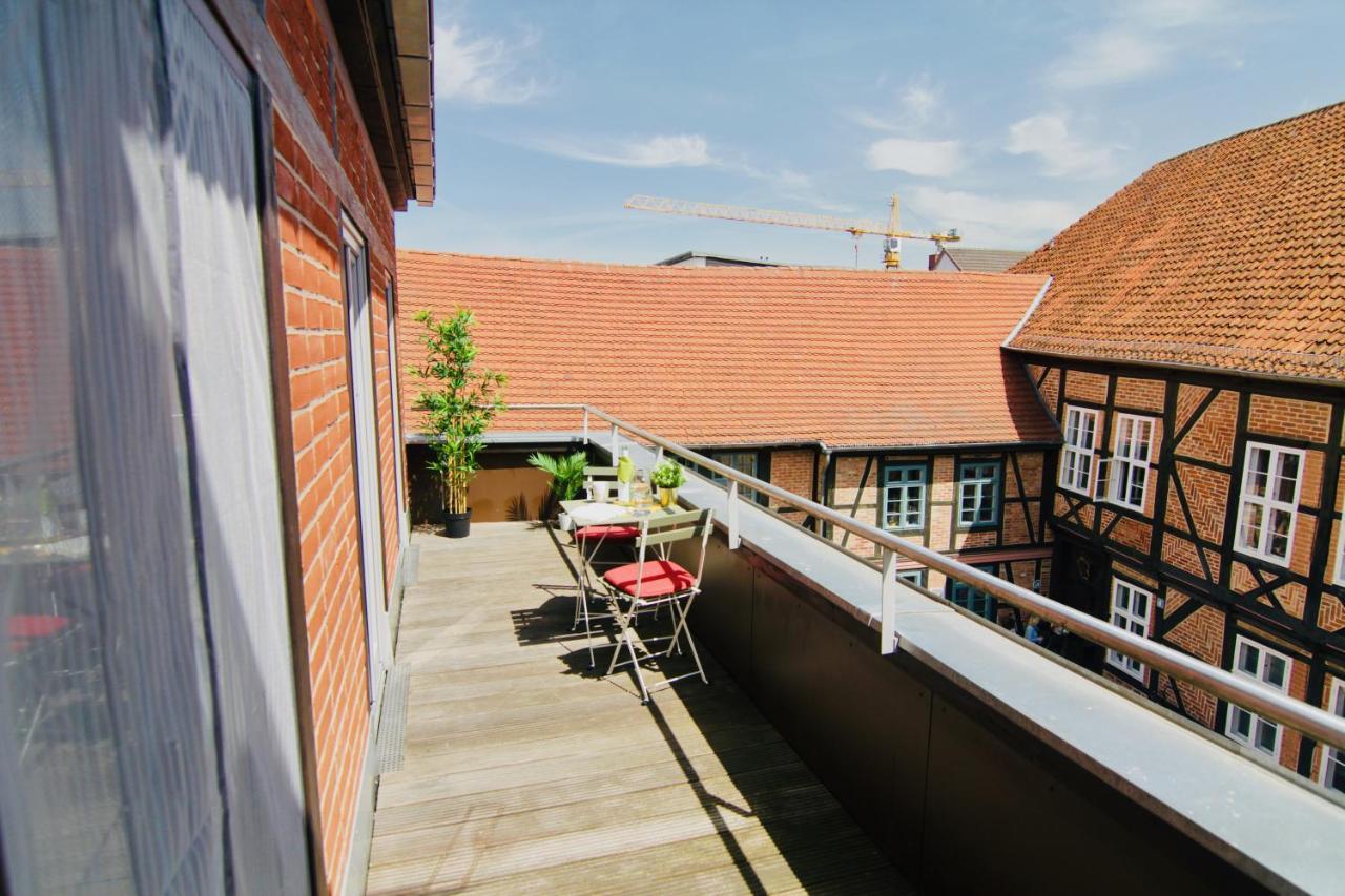 Ferienwohnung Domspatz, 50Qm, Top-Lage, Style, Dachterrasse, Business Schwerin  Exterior foto