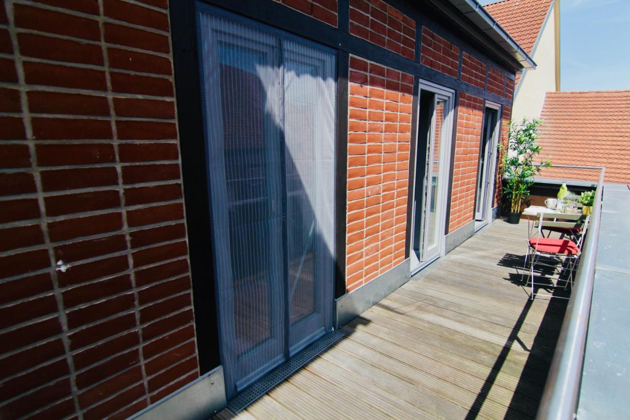 Ferienwohnung Domspatz, 50Qm, Top-Lage, Style, Dachterrasse, Business Schwerin  Exterior foto